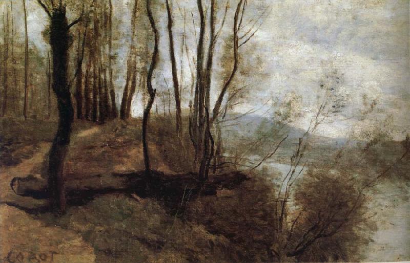 Corot Camille Path on the Rlo Spain oil painting art
